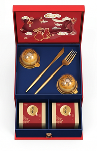 Premium Recycled Materials Rigid Mid-Autumn Mooncake <b>Gift</b> <b>Boxes</b> <b>Magnetic</b> Closure Handle Four-Color Printed Logo Options Smooth - Product Image 3