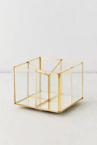 Durable Metal And Glass Beauty Organizer Box With Elegant Design For Home Vanity Countertop Storage - Product Image 6