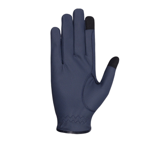 Guantes de equitación personalizados al por mayor con texto, correa, malla brillante y cuero PU, hechos en Pakistán. - Product Image 5