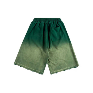 Shorts de jogging pour hommes en coton French Terry délavé à l'acide, ourlet brut, style vintage, respirant, antibactérien, OEM ODM - Meilleures ventes - Product Image 5