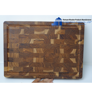 Planche à découper rectangulaire en bois massif, antidérapante, durable, non toxique, fabriquée au Vietnam - Product Image 5