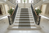 Modern Striped Jute Stair Runner Rug Black White Handwoven Hallway Heavy Duty Corridor Floor Mat Hotel Luxury Home