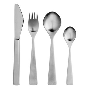 Ensemble de couverts minimalistes en acier inoxydable 4 pièces, finition miroir, résistant à la rouille, pour hôtels, restaurants, mariages et événements - Product Image 1