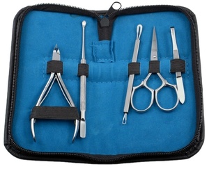 Kit DE ASEO profesional para mujer, juego de manicura y pedicura de acero inoxidable de 5 piezas, cortaúñas y herramientas de cuidado de pedicura - Product Image 2