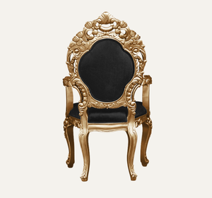 Sillón Negro de Estilo Europeo, Hecho a Mano, con Tapizado de Lujo, Duradero, de Madera de Caoba, para Sala de Estar, Apartamento y Hotel - Product Image 3