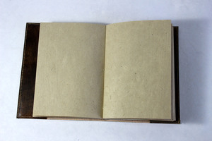 Antique Color Goat TC Leather Journal Handcrafted Refillable Intricate Tree Life Hemp Leaves Embossed Design Hard 100 <b>Sheets</b> - Product Image 2