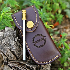 Cuchillo Plegable de Acero de Damasco con Patrón Trenzado, Bloqueo Trasero, Mango de Madera Pakka, Funda, Cuchillo EDC de Bolsillo para Camping, OEM, Venta Caliente - Product Image 5