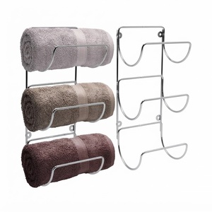 Toallero de Lujo Dorado para Montar en la Pared, de Acero Inoxidable, Organizador de Baño de 6 Niveles para Toallas Enrolladas, Almacenamiento que Ahorra Espacio para Hoteles - Product Image 5