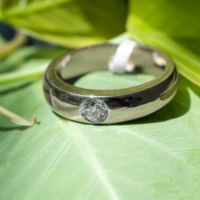 Anillo de Compromiso Certificado por IGI de 0.30 Quilates, Talla 6.5US para Hombre, 7.840 g, Oro Blanco de 18K, Diamante de Corte Brillante Redondo, Joyería de Lujo