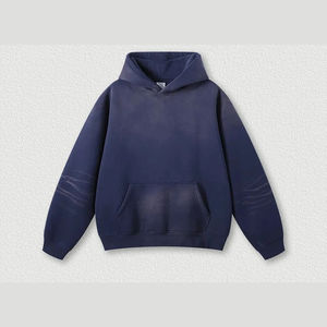 Ensemble de survêtement unisexe vintage en molleton d'hiver à capuche, style streetwear délavé, qualité supérieure, 100 % coton, respirant - Product Image 3