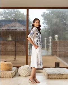 Vestido Camisero Casual de Encaje para Mujer, de Alta Calidad, Manga Corta, Maxi Vestidos 2026, el Mejor Vestido Midi de Verano - Product Image 4