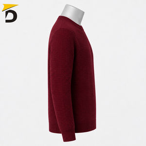 Pull en cachemire élégant pour homme, col rond, anti-plis, respirant, doux et chaud, coupe soignée, style polyvalent pour le moderne - Product Image 2