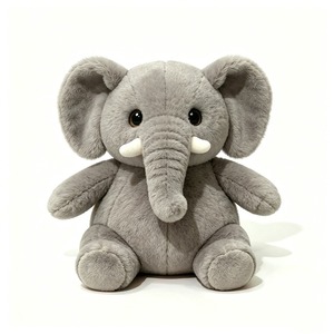 Cute Gray Elephant Plush <b>Toy</b> <b>Soft</b> <b>Stuffed</b> Animal For Babies 0-24 Months Unisex - Product Image 1