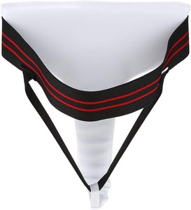 Protector Inguinal Profesional de Cuero Suede Blanco – Ajuste Elástico Premium para Deportes y Sparring - Product Image 3