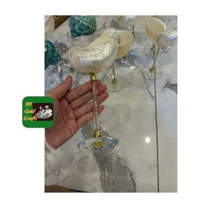 Verre à vin artisanal en coquille |   Décoration de style côtier |   Mariage à la plage |   Mariage romantique |   Fête des meilleures amies - Product Image 3