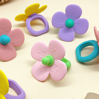 Anneau de dentition pour bébé en forme de fleur, en silicone souple sans BPA, jouet à mâcher pour nourrissons 3M+, facile à saisir, développement sensoriel, cadeau pour nouveau-nés