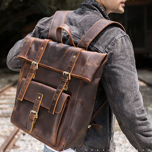 Wholesale Genuine 100% <b>Leather</b> Waterproof <b>Laptop</b> <b>Backpack</b> For Online Sale Trending Affordable Price <b>Leather</b> <b>Backpack</b> - Product Image 5