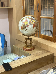 Globe terrestre classique en laiton avec base à boussole, globe décoratif nautique vintage pour la maison, la bibliothèque, le bureau - Product Image 4