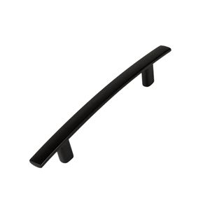 Poignées de meuble en alliage de zinc noir mat, courbées modernes, entre centres de trous de 3 pouces, pour armoires de cuisine, placards et tiroirs - Product Image 4