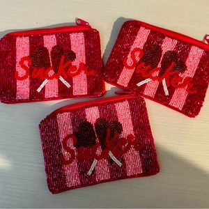 Fashion Embroidered <b>Bow</b> Pouch Mixed Colors Square Nonwoven Felt Daily Use Promotional Bag - Product Image 4