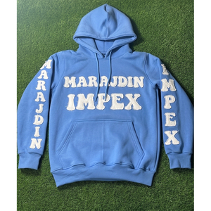 Sudadera con Capucha Personalizada con Parche de Chenilla, Estilo Urbano para Hombre, Tejido Grueso de Algodón con Estampado Digital, Corte Regular - Product Image 4