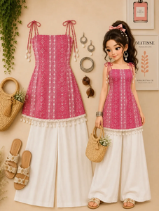Chal Étnico de Algodón y Chifón para Mujer, con Bordado Floral, Color Personalizable, para Uso Diario, Estilo India/Pakistán - Product Image 1