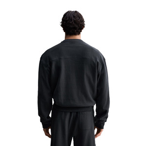 Sudadera con Capucha Negra para Hombre, Tejida, Corte Regular, Color Sólido, Informal, para Invierno, 100% Algodón, Transpirable y Ecológica - Product Image 2