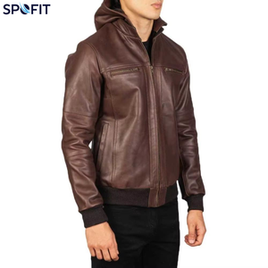 OEM Wholesale Custom Logo <b>Zip</b> Oversized Genuine Sheep Skin Stand Winter Men Designer Motorcycle Jacket Windproof Waterproof Dyed - Product Image 3