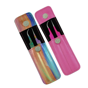 Nouvelles pinces à cils colorées personnalisées, pinces à cils pour extensions de cils volume, avec emballage personnalisé - Product Image 6