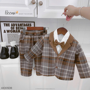 High Quality 4-PCS <b>Toddler</b> <b>Boy</b> Formal Clothing Set Prom Tux Suit <b>Jacket</b> Vest Pants in Canvas Fabric Roupas Para Bebes - Product Image 2