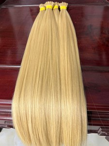 Vente en gros de cheveux Remy 100% bruts de kératine vierge I Tips Extensions Blond naturel 613 couleur - Product Image 4