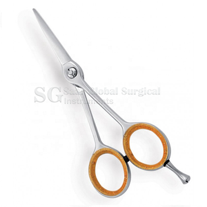 Ciseaux de coiffure professionnels SAAR GLOBAL SURGICAL en acier inoxydable 6CR13, lame tranchante à 28 dents, pour droitiers, avec poignée longue - Product Image 6