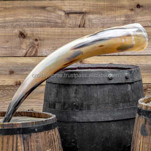 Auténtico Natural hecho a mano búfalo buey vikingo beber cuernos pulido comida segura higiene alta calidad 200-500ml caja de regalo religiosa - Product Image 3