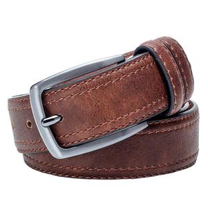 Ceintures en cuir de vache écologiques sur mesure, longueur personnalisée, OEM ODM, boucle en acier haute durabilité, design tête de mort, mode masculine - Product Image 1