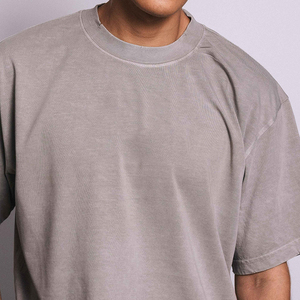Boxy t Shirt Top Deals Oversized Blank Custom logo Graphic Men Shirts High Quality Acid Wash <b>Tshirt</b> - Product Image 5
