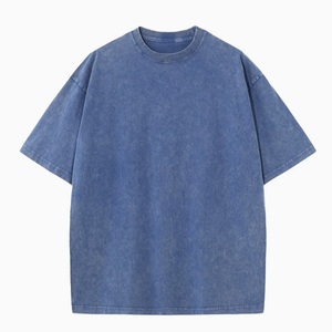 Envío Gratis al por Mayor Camiseta de Algodón 100% con Lavado Ácido, Estampado en Blanco, POD, Oversize, de Moda, con Hombros Descubiertos - Product Image 2