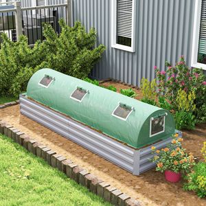 Mini Serra Portatile 3x1x0,6m con 5 Finestre a Rete, Copertura in PE, Telaio in Metallo e Materiale PVC Resistente - Product Image 2