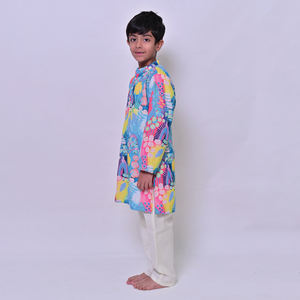 Conjunto de Kurta y Pijama para Niños, Estilo Étnico con Chaqueta Elegante, para Bodas y Fiestas, Precio por Cantidad para Exportación, Directo de Fábrica - Product Image 1