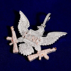 Collier Pendentif Étoile de David en Or Blanc 14K avec Breloque Lettre Personnalisée Gravée, Luxe Tendance en Or Rose et Moissanite IGI - Product Image 1