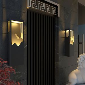 26 \ "moderne lampade da parete a LED montate a filo da esterno a strati con Design cuboide eleganti applique - Product Image 2