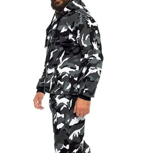 Mens <b>Tracksuit</b> <b>Camouflage</b> Hooded <b>Tracksuit</b> Full Zip Casual Autumn Wear Polyester Side Pockets Regular Fit - Product Image 4