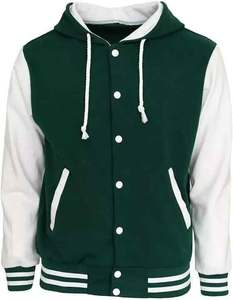 Estilo streetwear con chaqueta varsity para hombre con capucha y comodidad de inspiración deportiva - Product Image 4