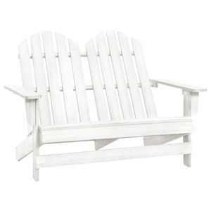 Solido abete bianco 2 posti Adirondack sedia da giardino elegante mobili da esterno - Product Image 1