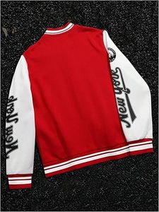 Women’s Cropped Varsity Jacket – Modern Letterman Style Bomber with Soft Fabric, Relaxed Fit Casual Fashion Outerwear for Daily - Product Image 6