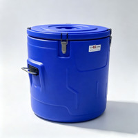 Ensemble de 5 seaux isothermes en métal pour la restauration commerciale, 5L-10L-30L-50L-70L, et baril thermique pour soupes, pour buffet d'hôtel