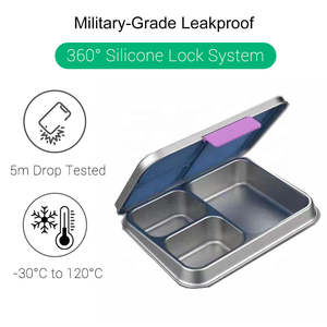 Lonchera Ecológica de Acero Inoxidable con 3 Compartimentos, 1240 ml, a Prueba de Fugas, Libre de BPA, Apta para Lavavajillas, para Niños y Adultos, Venta al por Mayor - Product Image 5