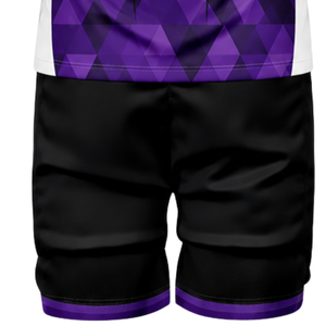 Uniforme de Voleibol Sublimado Morado y Negro para Hombre, Conjunto de Jersey de Manga Larga y Pantalones Cortos, Ropa Deportiva de Poliéster para Entrenamiento y Partido - Product Image 6