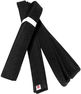 Cinturón de Karate Negro para Adultos, Unisex, Poliéster/Algodón, Secado Rápido, Transpirable, Teñido Liso, para Artes Marciales Sin Gi - Product Image 1
