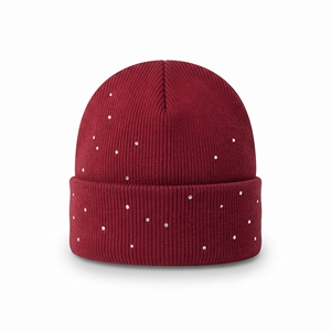 Wholesale Custom Logo <b>Satin</b> <b>Lined</b> Wool Knit <b>Beanie</b> Winter Hat Warm Unisex Cuffed Cap - Product Image 2