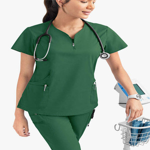 Blouse d'uniforme élégante pour personnel médical et chirurgical, en Spandex/Polyester plus épais, pour médecins, infirmières et personnel hospitalier, résistante aux aiguilles - Product Image 5